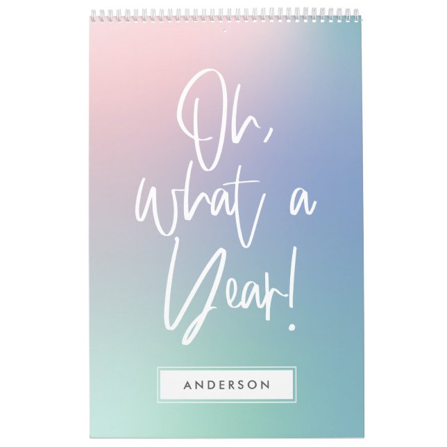 Modern färggrafik pastellskalender för regnbåge kalender (Omslag)