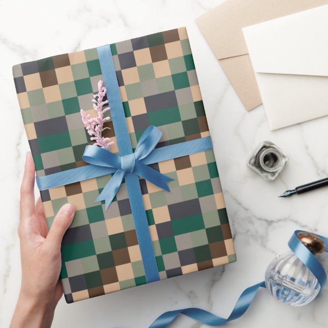 Modern färgkontroll Schackbräde Presentpapper (Gifting)