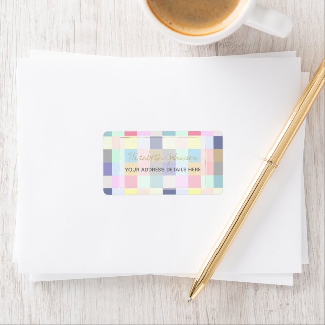 Modern färgkontrollpanel adressetikett (Insitu)