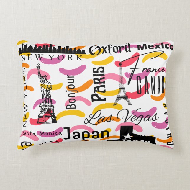 Modern, färglös abstrakt för diskettendesign, unik prydnadskudde (Framsidan)