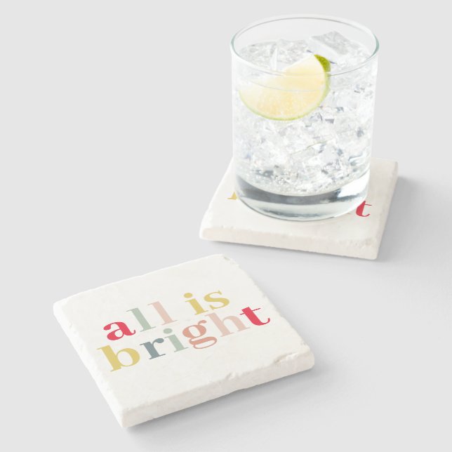 Modern färglös allt är ljust | LYCKLIG HELGDAG Stenunderlägg (Sidan)