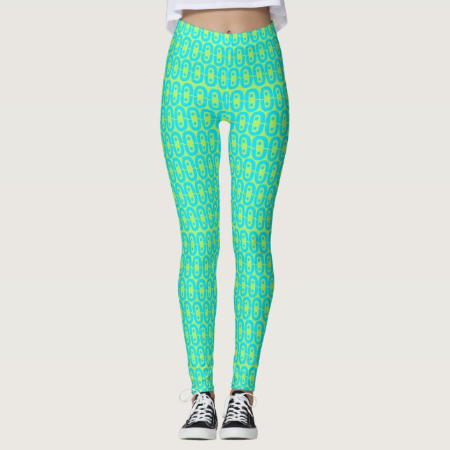 modern färglös mönster leggings (Framsida)
