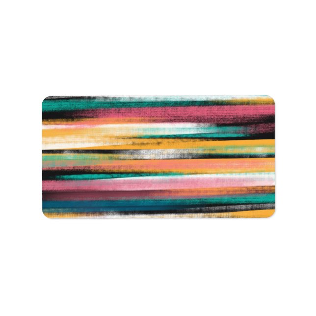 Modern färglös penselfärg Rand oljefärg Adressetikett (Framsidan)