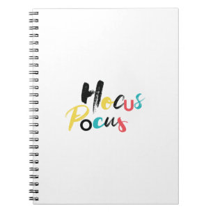 Modern, färglös, roligt, coola, trendig Hocus Pocu Anteckningsbok