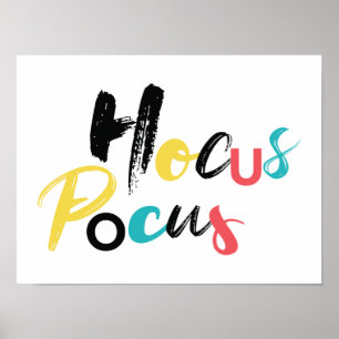 Modern, färglös, roligt, coola, trendig Hocus Pocu Poster