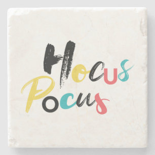 Modern, färglös, roligt, coola, trendig Hocus Pocu Stenunderlägg