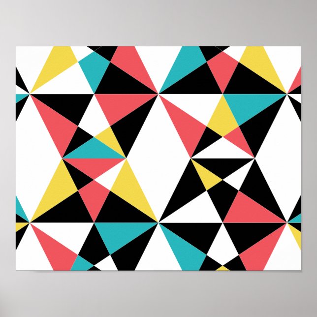 Modern, färglös, roligt, trendig, geometriskt möns poster (Framsidan)