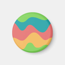 Modern färglös vintage söt mönster grönt blå  magnet
