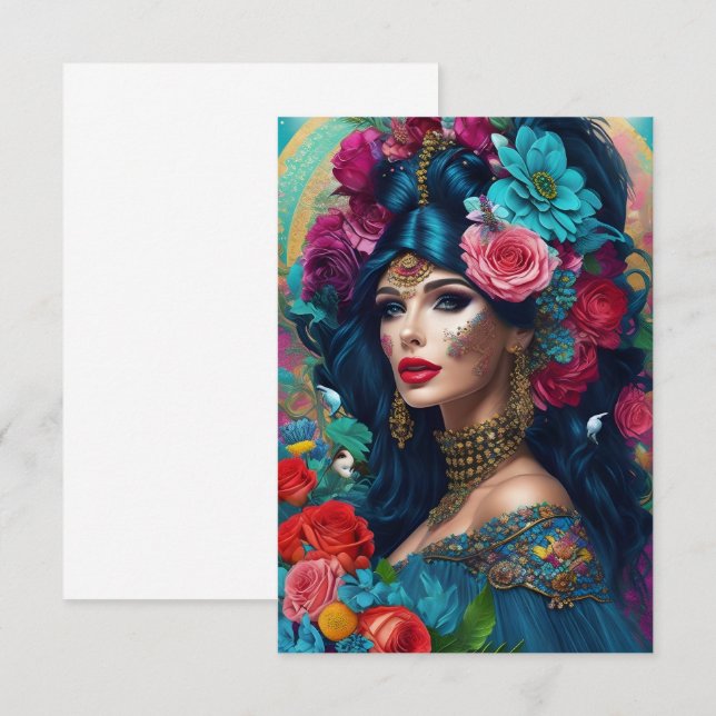 Modern, färglöst, platt kort för alla Tillfälle (Fram/baksida)