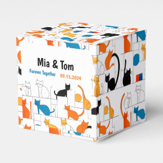 Modern Färgrik Anpassad Elegant Katt Siluett Presentaskar