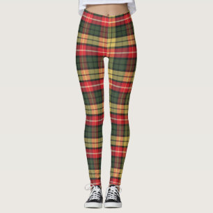 Modern Färgrik Festiv Rutmönster Leggings