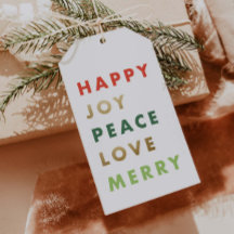 Modern Färgrik Jul Typografi