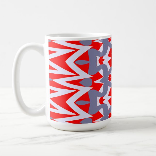 Modern färgrik klassisk trendig mönsterdesign kaffemugg (Vänster)
