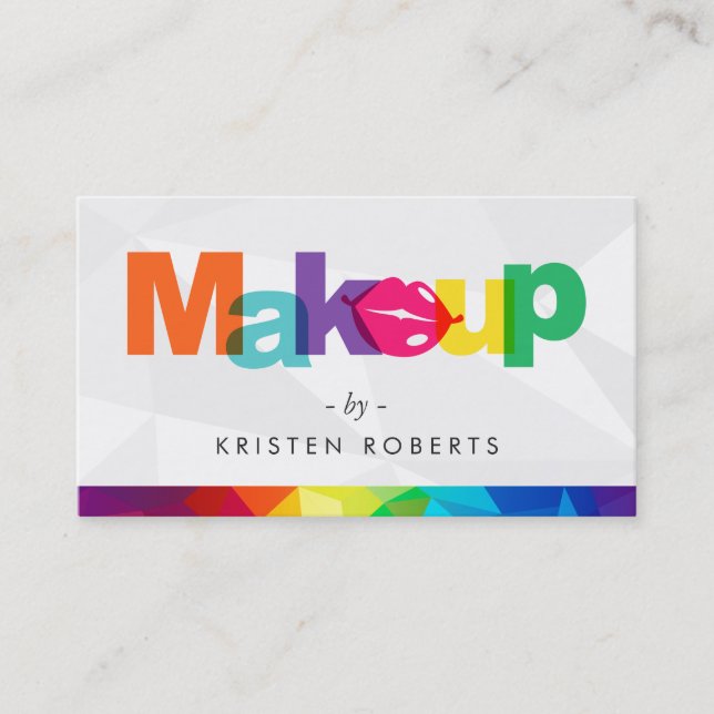Modern färgrik läppar för typografi för visitkort (Framsida)