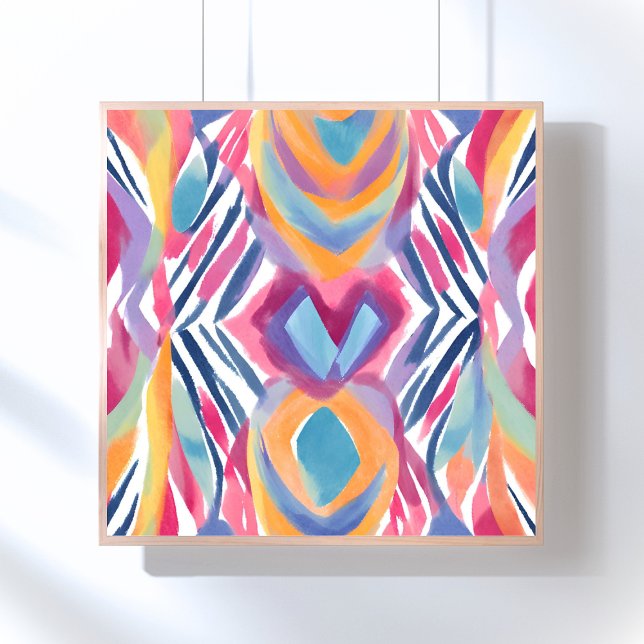 Modern Färgrik Modern | Akvarell Ljus Poster (Skapare uppladdad)