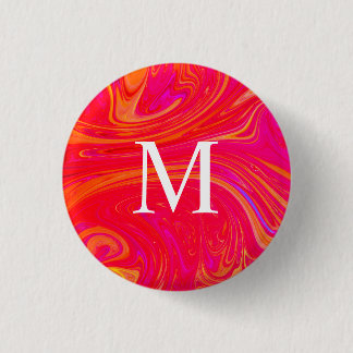 Modern färgrik monogram initial knapp