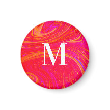 Modern färgrik monogram initial