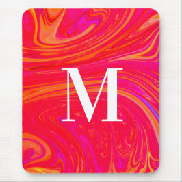 Modern färgrik monogram initial musmatta