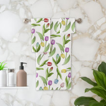 Modern Färgrik Tulpan Blommönster