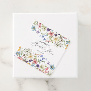 Modern Färgrik Vildblomma Blommig Bröllopsdusch Gåvor Etiketter