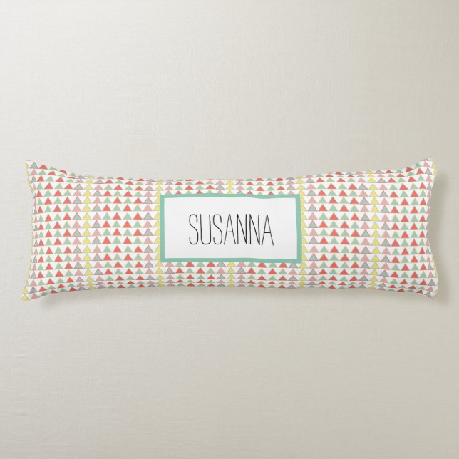 Modern färgstark Abstrakt Geometric Mönster Kroppskudde (Framsidan)