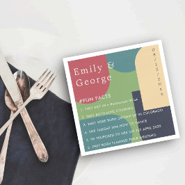 Modern färgstark Abstrakt Groovy Roligt Facts Bröl Pappersservett