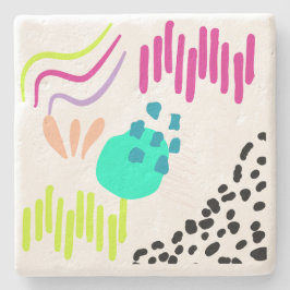 Modern färgstark Abstrakt mönster. Stenunderlägg