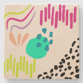 Modern färgstark Abstrakt mönster. Stenunderlägg