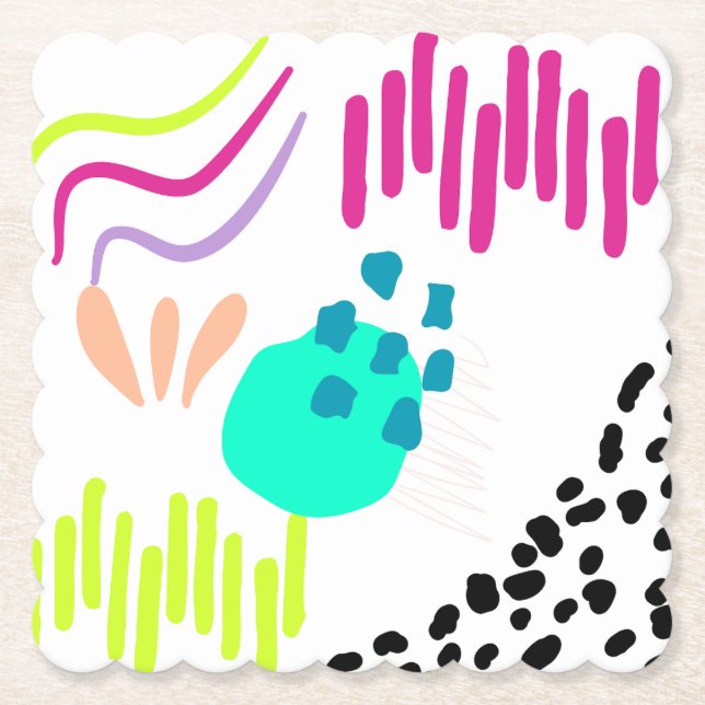 Modern färgstark Abstrakt mönster. Underlägg Papper (Framsida)