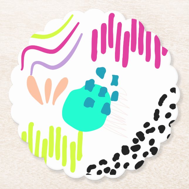 Modern färgstark Abstrakt mönster. Underlägg Papper (Framsida)