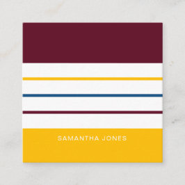 Modern färgstark automatisk Rand Fyrkantigt Visitkort