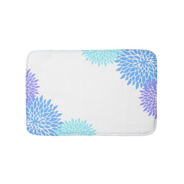 Modern färgstark Blommigt Bath Mat Badrumsmatta (Framsidan)