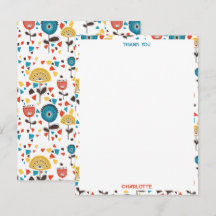 Modern färgstark Blommönster i mitten av århundrad