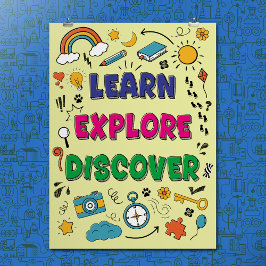 Modern färgstark doftskiss inspirationsoffert poster