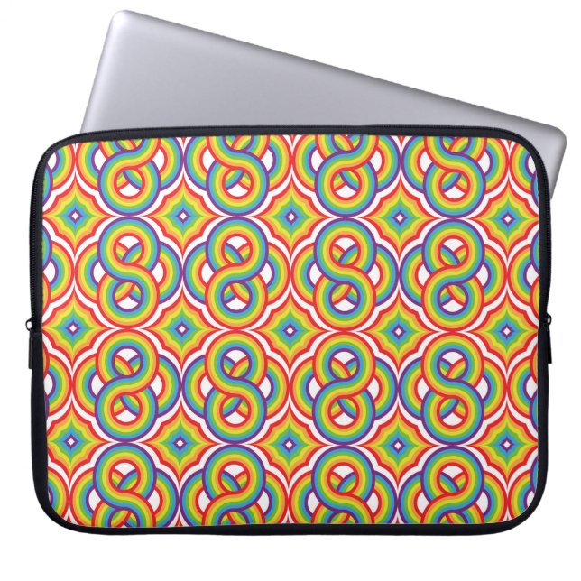 Modern färgstark, enkel batikfilm laptop fodral (Framsidan)