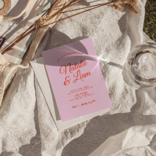 Modern färgstark Funky för återställande av ljus,  Inbjudningar