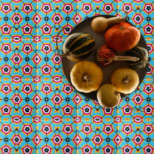 Modern färgstark Funky Geometric Mönster Kakelplatta
