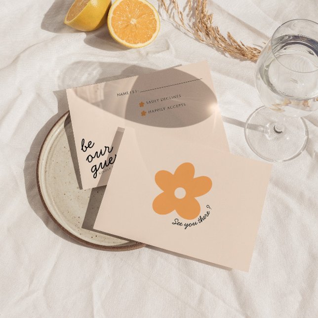 Modern färgstark Funky - unikt Bröllop OSA Kort (Skapare uppladdad)