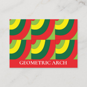 Modern färgstark geometri visitkort