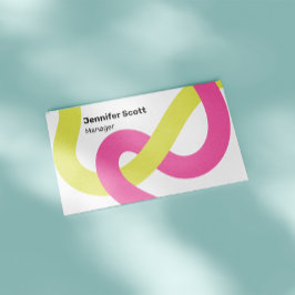 Modern färgstark geometrisk Linjer Visitkort