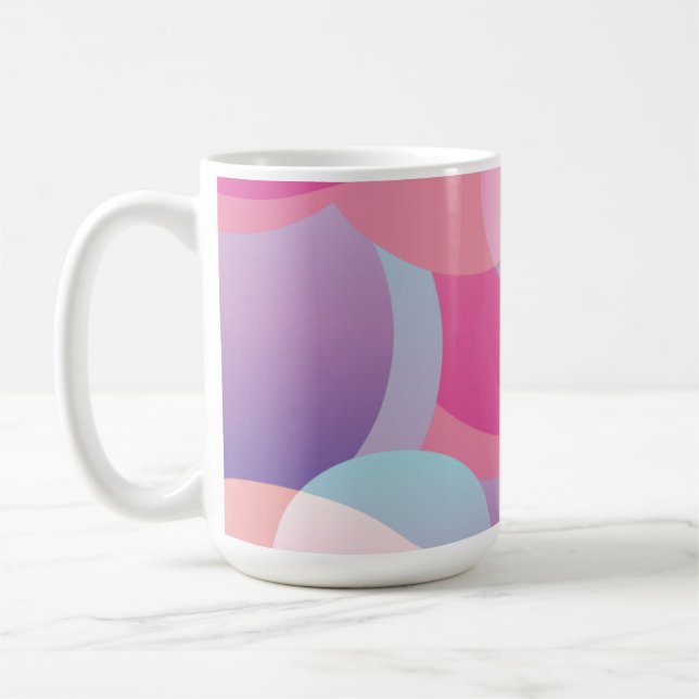 Modern färgstark geometrisk Mönster Kaffemugg (Vänster)