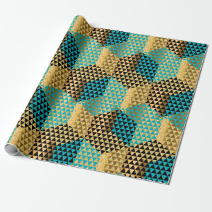 Modern färgstark geometrisk okton Mönster Presentpapper