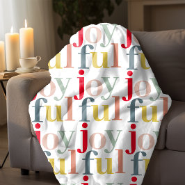 Modern färgstark Glatt julklapp Helgdag Fleecefilt