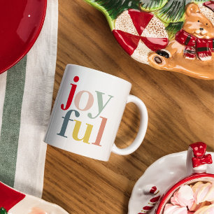 Modern färgstark Glatt julklapp Helgdag Mugg