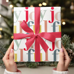 Modern färgstark Glatt julklapp Helgdag Presentpapper<br><div class="desc">Modern färgstark Glatt julklapp Helgdag</div>