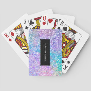 Modern färgstark Glitter med svart dekorfärg Casinokort