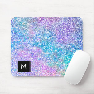 Modern färgstark Glitter med svart dekorfärg Musmatta