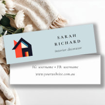 Modern Färgstark Huslogotyp Realtor Blå Röd Orange