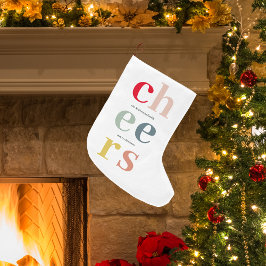 Modern färgstark julklapp stor julstrumpa