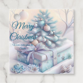 Modern färgstark jultema gåvor etiketter